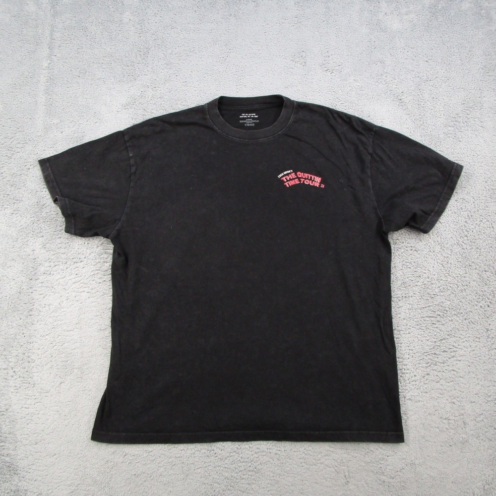 Zach Bryan The Quittin Time Tour 24 T-Shirt Mens Large Black Concert Graphic Tee
